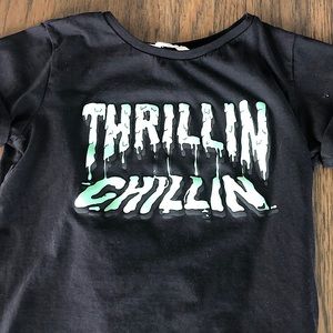 Black thrillin chillen shirt excellent Quality